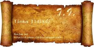 Tinka Ildikó névjegykártya